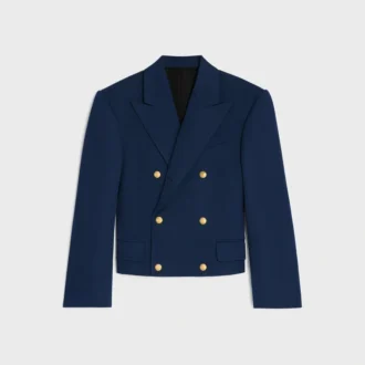 Blazer Colonne en laine à rayures diagonales