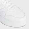 Block Sneakers with Wedge Outsole in Calfskin