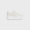 Block Wedge Sneaker en cuir de veau
