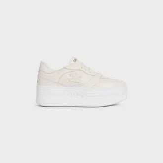Block Wedge Sneaker en cuir de veau