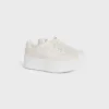 Block Wedge Sneaker en cuir de veau