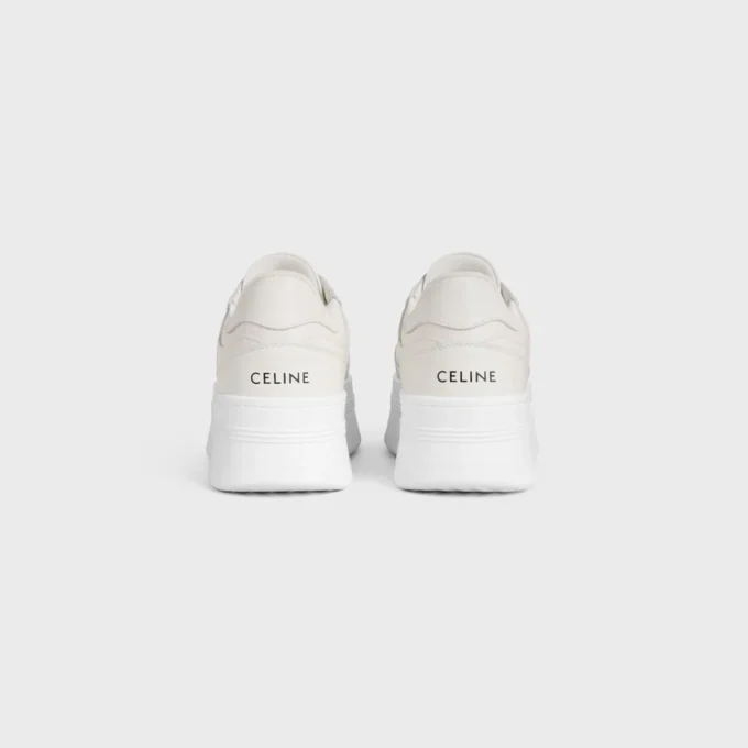 Block Wedge Sneaker en cuir de veau