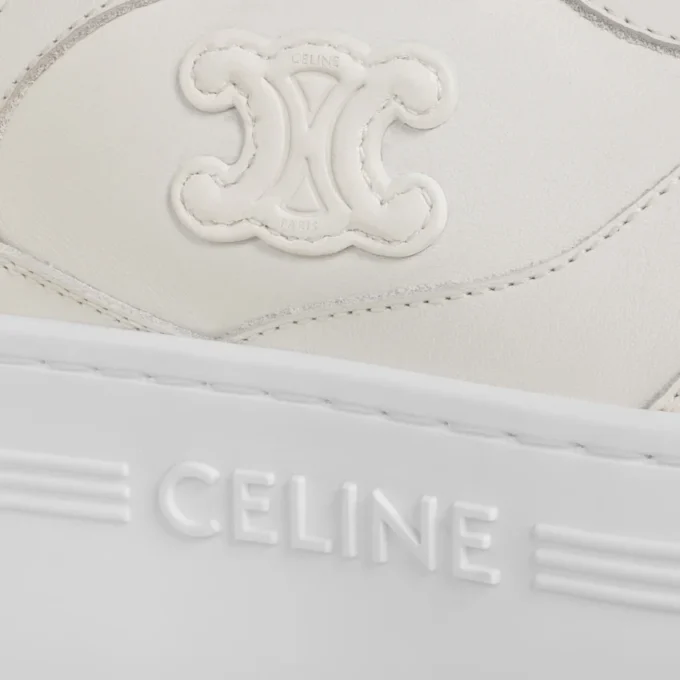 Block Wedge Sneaker en cuir de veau