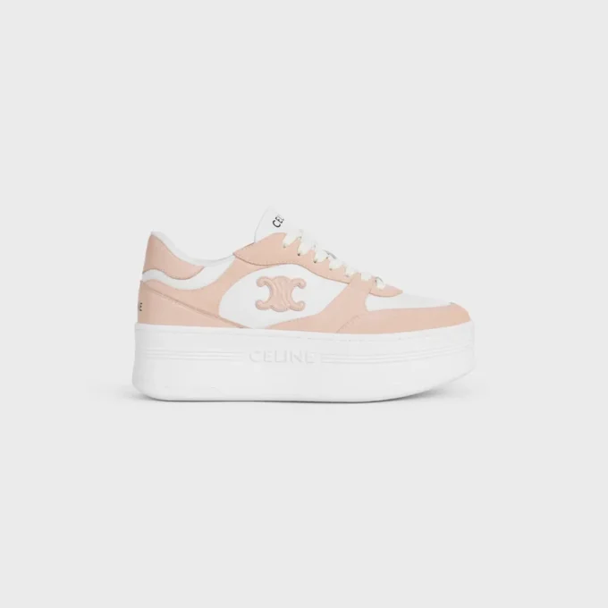 Block Wedge Sneaker en cuir de veau et daim Block Wedge Sneaker en cuir de veau et daim
