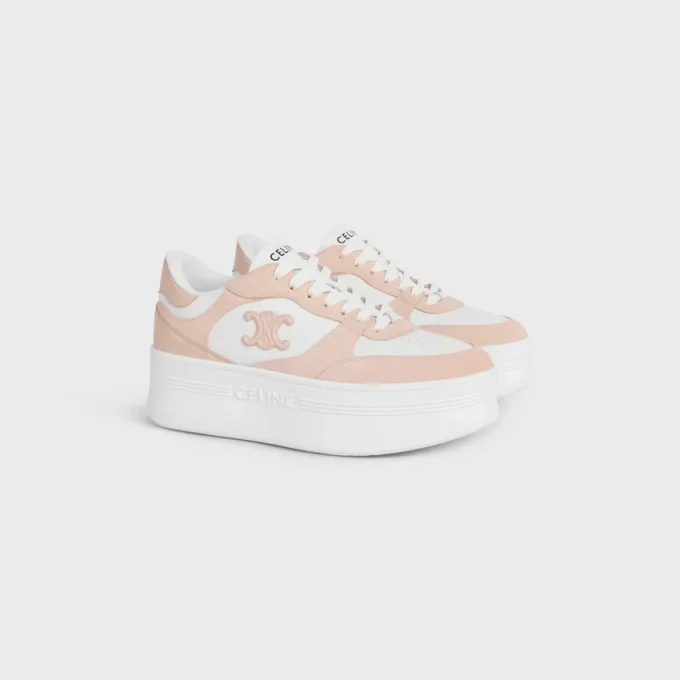 Block Wedge Sneaker en cuir de veau et daim Block Wedge Sneaker en cuir de veau et daim