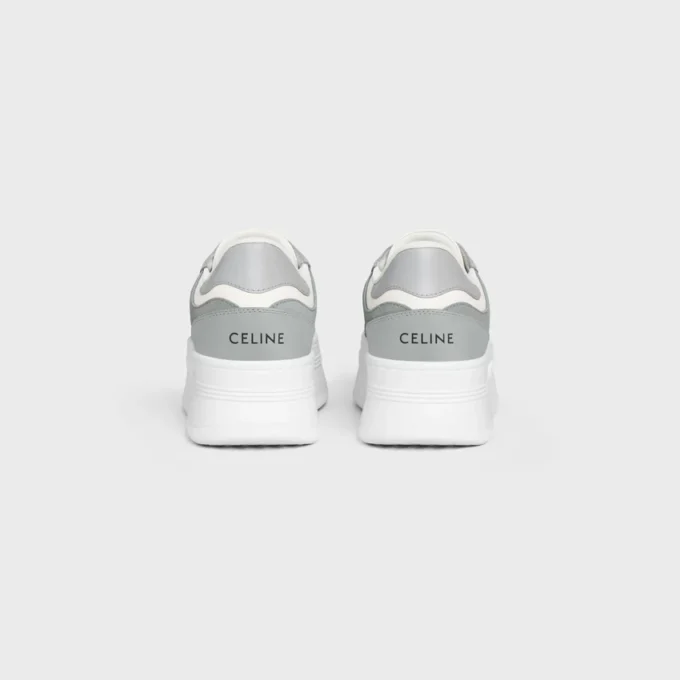 Block Wedge Sneaker en cuir de veau et daim
