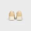 Block Wedge Sneaker en daim et cuir de veau