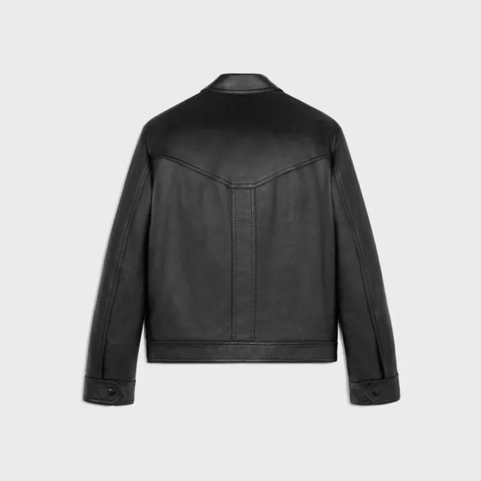 Blouson ample en cuir d’agneau souple Blouson ample en cuir d’agneau souple