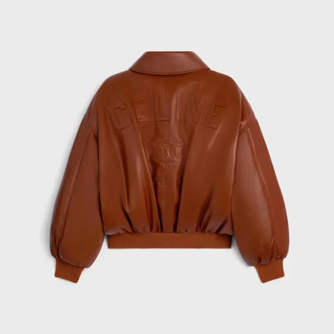 Blouson aviateur en cuir d’agneau souple Blouson aviateur en cuir d’agneau souple