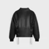 Blouson aviateur en cuir d’agneau souple Blouson aviateur en cuir d’agneau souple