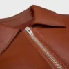 Blouson aviateur en cuir d’agneau souple Blouson aviateur en cuir d’agneau souple