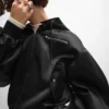 Blouson aviateur en satin de coton