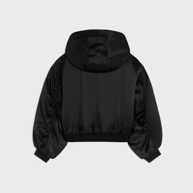 Blouson aviateur en satin de coton