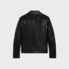 Blouson droit en cuir d’agneau ciré Blouson droit en cuir d’agneau ciré