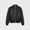 Blouson zippé en cuir d’agneau souple Blouson zippé en cuir d’agneau souple
