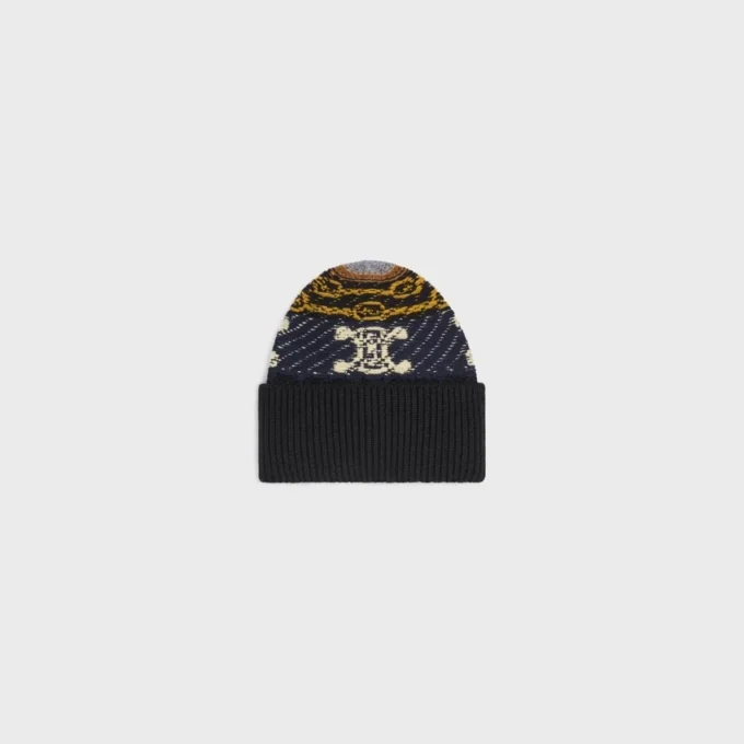 Bonnet en cachemire jacquard
