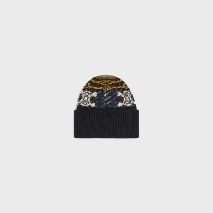 Bonnet en cachemire jacquard