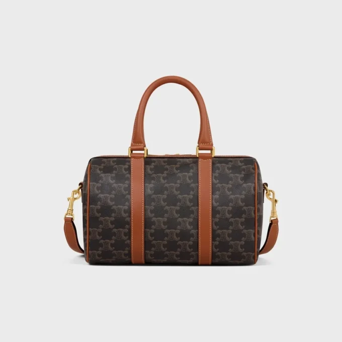 Boston moyen en Triomphe Canvas et cuir de veau Boston moyen en Triomphe Canvas et cuir de veau