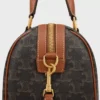 Boston moyen en Triomphe Canvas et cuir de veau Boston moyen en Triomphe Canvas et cuir de veau