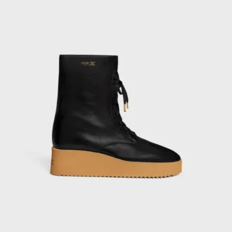 Bottes à lacets Austin en cuir de veau brillant