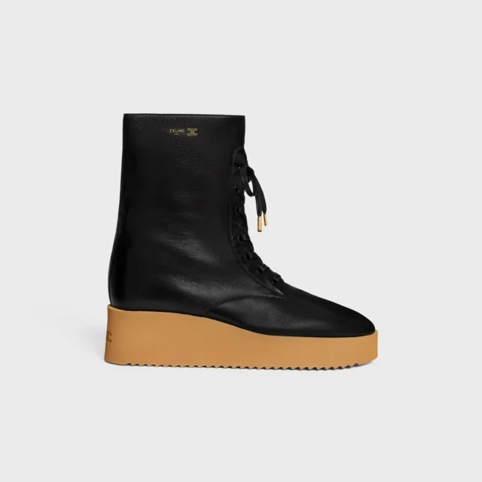 Bottes à lacets Austin en cuir de veau brillant Bottes à lacets Austin en cuir de veau brillant