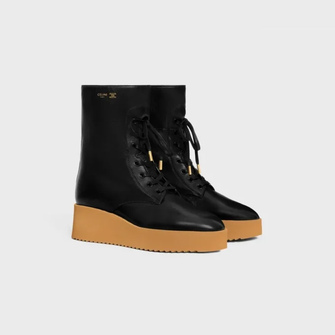 Bottes à lacets Austin en cuir de veau brillant Bottes à lacets Austin en cuir de veau brillant
