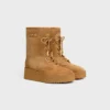Bottes à lacets Austin en cuir de veau suédé et peau de mouton