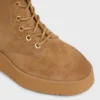 Bottes à lacets Austin en cuir de veau suédé et peau de mouton