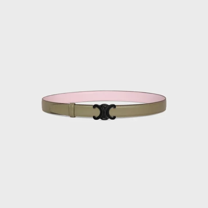 Boucle Triomphe en métal et lanière réversible 25 mm en taurillon