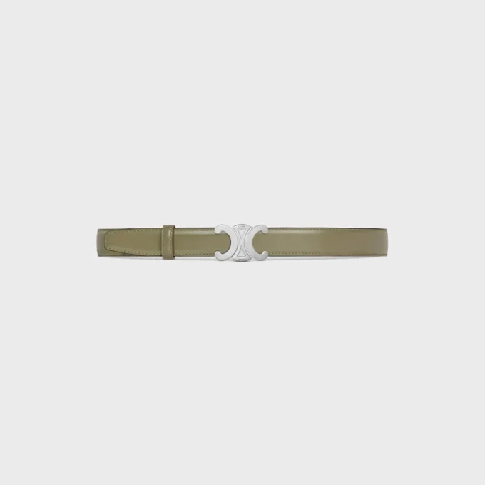 Boucle Triomphe en métal et lanière réversible 25 mm en taurillon