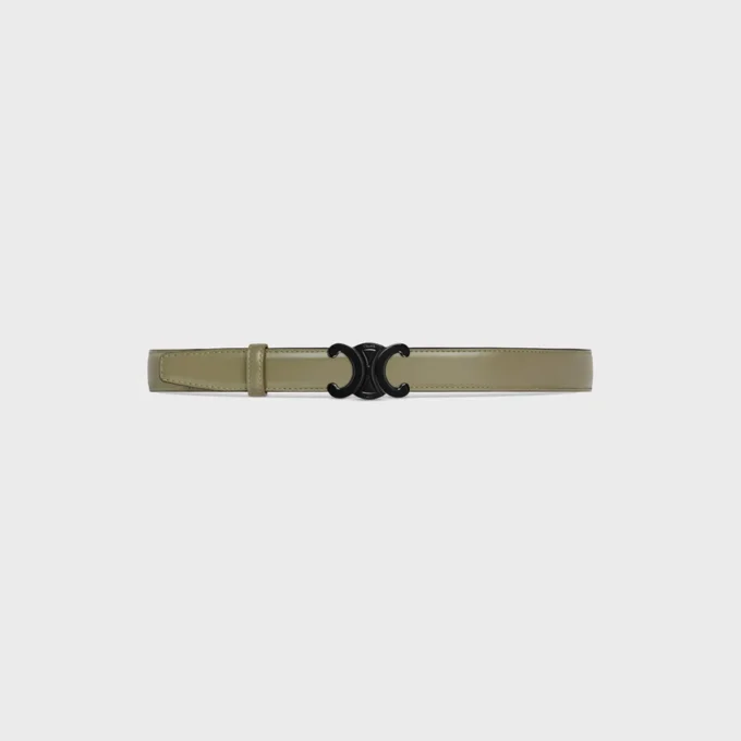 Boucle Triomphe en métal et lanière réversible 25 mm en taurillon