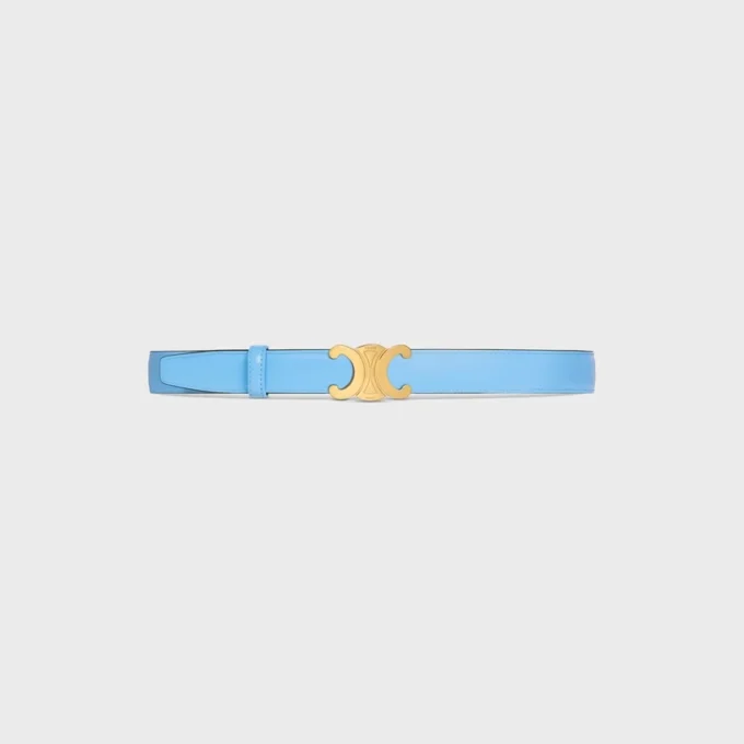 Boucle Triomphe en métal et lanière réversible 25 mm en taurillon