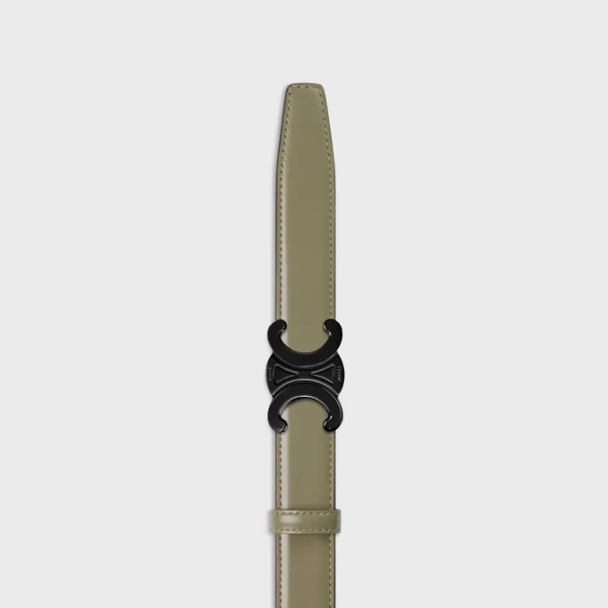 Boucle Triomphe en métal et lanière réversible 25 mm en taurillon