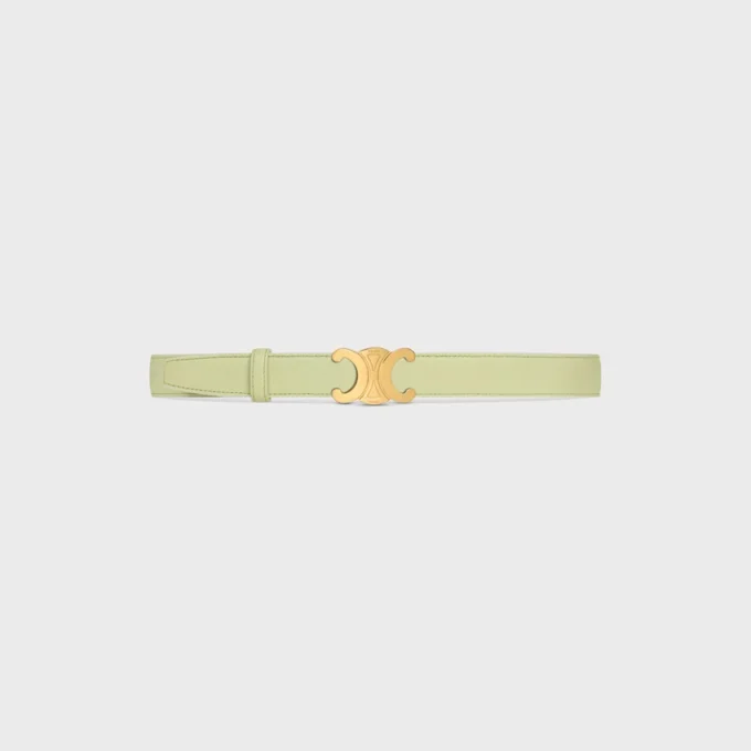 Boucle Triomphe en métal et lanière réversible de 25 mm en cuir de veau lisse et grainé