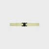 Boucle Triomphe en métal et lanière réversible de 25 mm en cuir de veau lisse et grainé