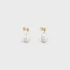 Boucles d’oreilles CELINE Baroque en laiton avec finition dorée et perles de culture Boucles d’oreilles CELINE Baroque en laiton avec finition dorée et perles de culture