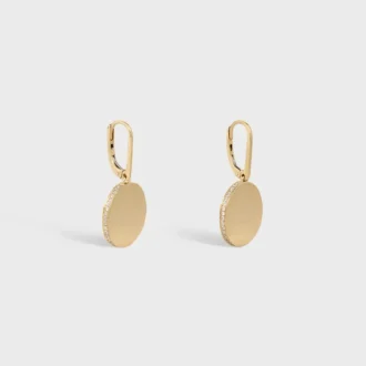 Boucles d&rsquo;oreilles CELINE en or jaune et diamants