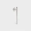 Boucles d&rsquo;oreilles droites CELINE Sentimental en or blanc et diamants