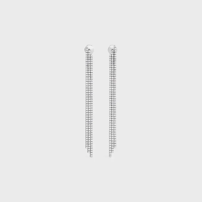 Boucles d’oreilles Tennis Cocktail en or blanc et diamants Boucles d’oreilles Tennis Cocktail en or blanc et diamants