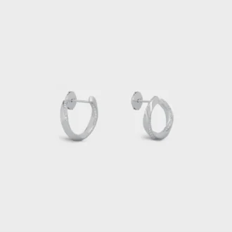 Boucles d&rsquo;oreilles Torsion en or blanc et diamants