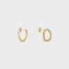Boucles d’oreilles Torsion en or jaune et diamants Boucles d’oreilles Torsion en or jaune et diamants