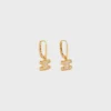 Boucles d’oreilles Triomphe en laiton avec finition dorée et cristaux Boucles d’oreilles Triomphe en laiton avec finition dorée et cristaux