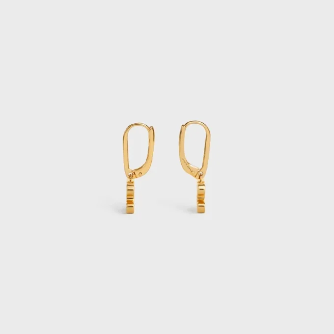Boucles d’oreilles Triomphe en laiton avec finition dorée et cristaux Boucles d’oreilles Triomphe en laiton avec finition dorée et cristaux
