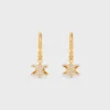 Boucles d’oreilles Triomphe Solitaire Sparkle en strass et laiton avec finition dorée Boucles d’oreilles Triomphe Solitaire Sparkle en strass et laiton avec finition dorée