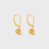 Boucles d’oreilles Triomphe Solitaire Sparkle en strass et laiton avec finition dorée Boucles d’oreilles Triomphe Solitaire Sparkle en strass et laiton avec finition dorée