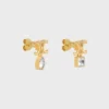 Boucles d’oreilles Triomphe Twinkle en strass et laiton avec finition dorée Boucles d’oreilles Triomphe Twinkle en strass et laiton avec finition dorée