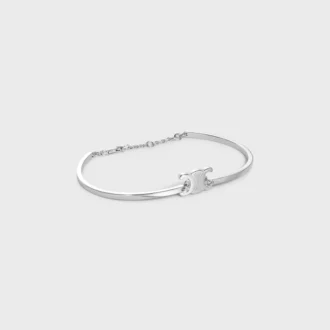 Bracelet articulé Triomphe en laiton avec finition rhodiée