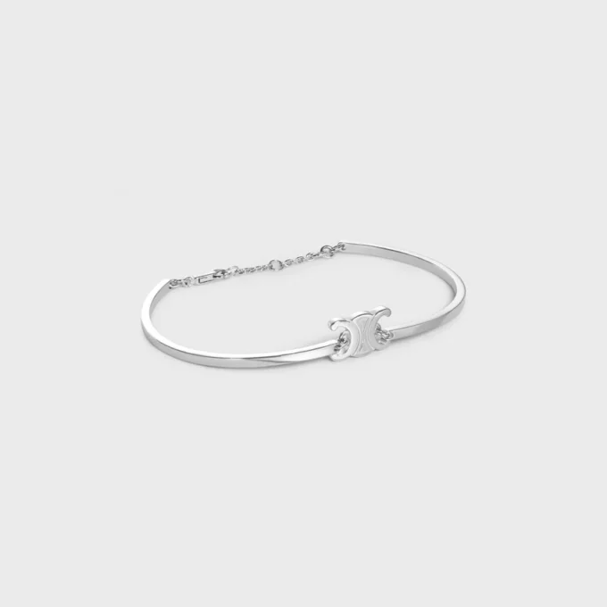 Bracelet articulé Triomphe en laiton avec finition rhodiée