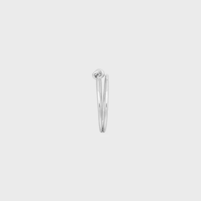 Bracelet double tour « Knot » en laiton avec finition rhodiée