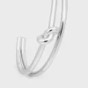 Bracelet double tour « Knot » en laiton avec finition rhodiée